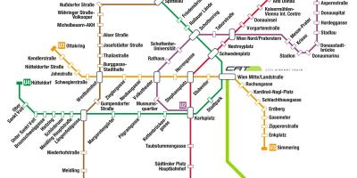 Bécs repülőtéri pályaudvar térkép