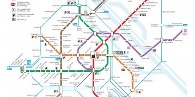 Bécs Ausztria metró térkép