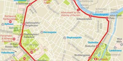 Bécsi ring villamos útvonal térkép