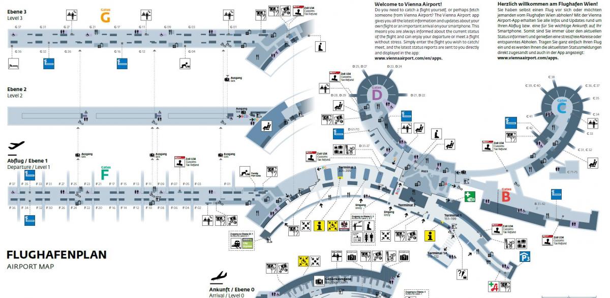 Bécs Ausztria repülőtér térkép
