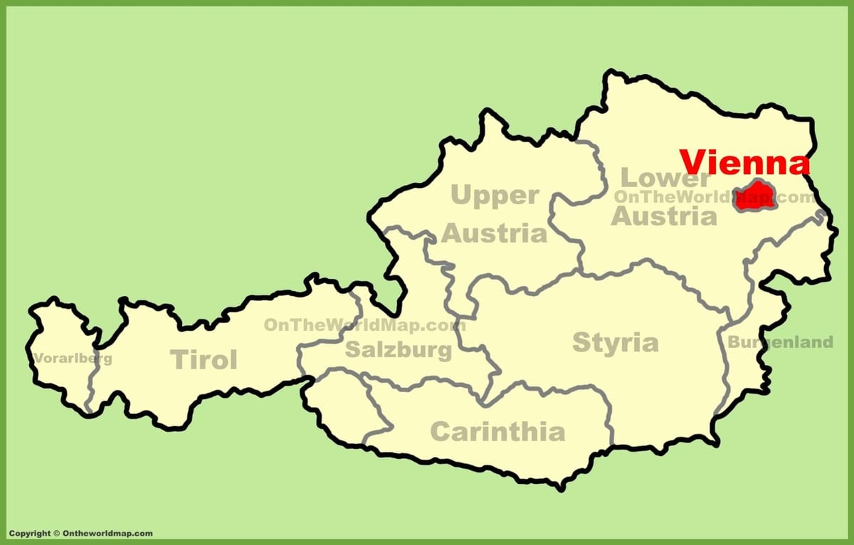 Wien, Ausztria térkép