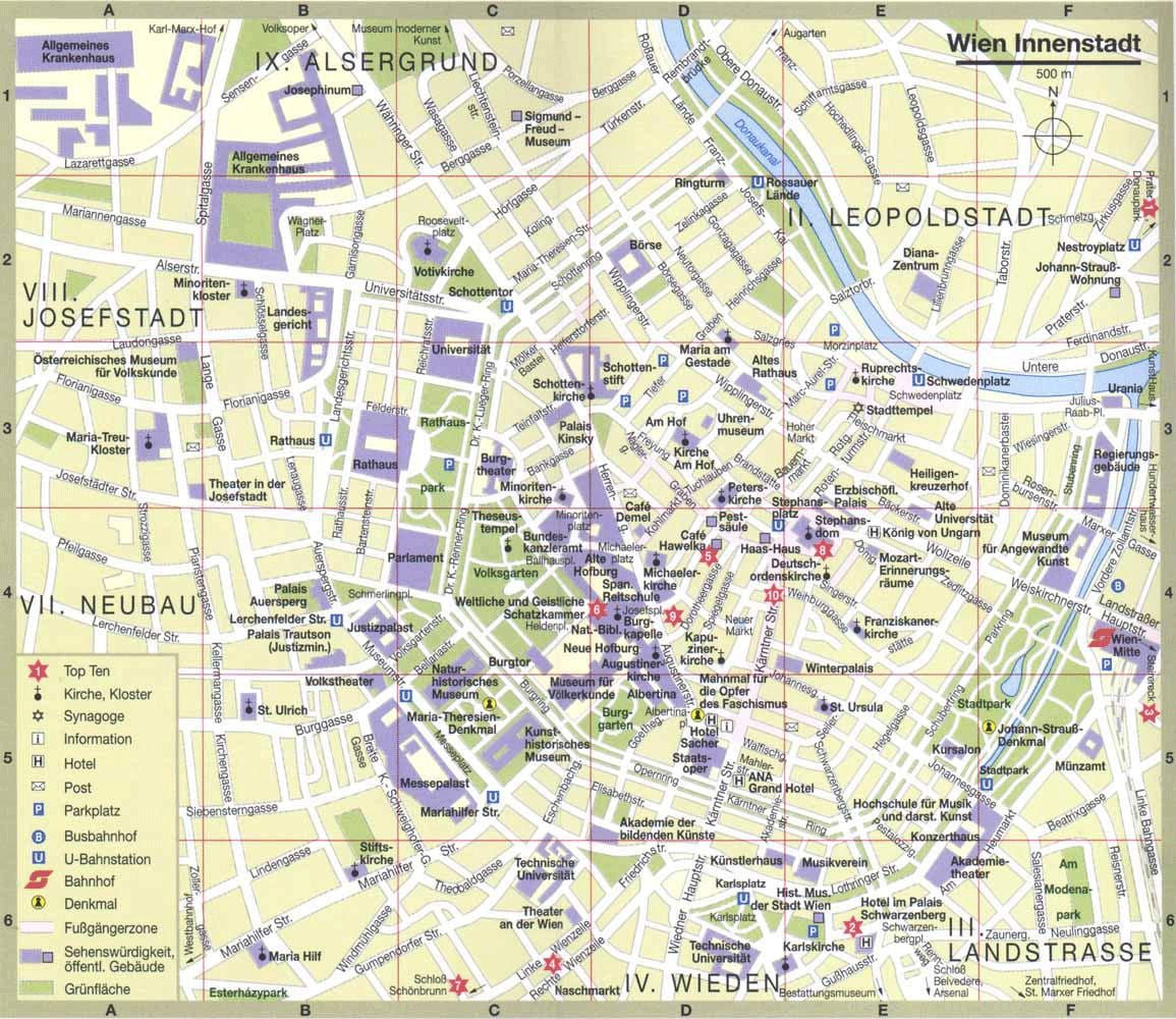 Wien city térkép