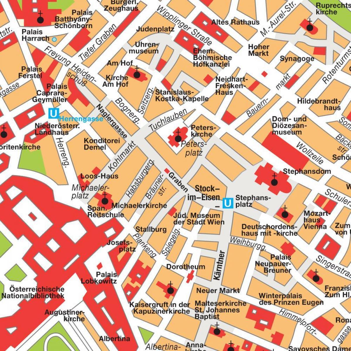 Bécs belváros térkép