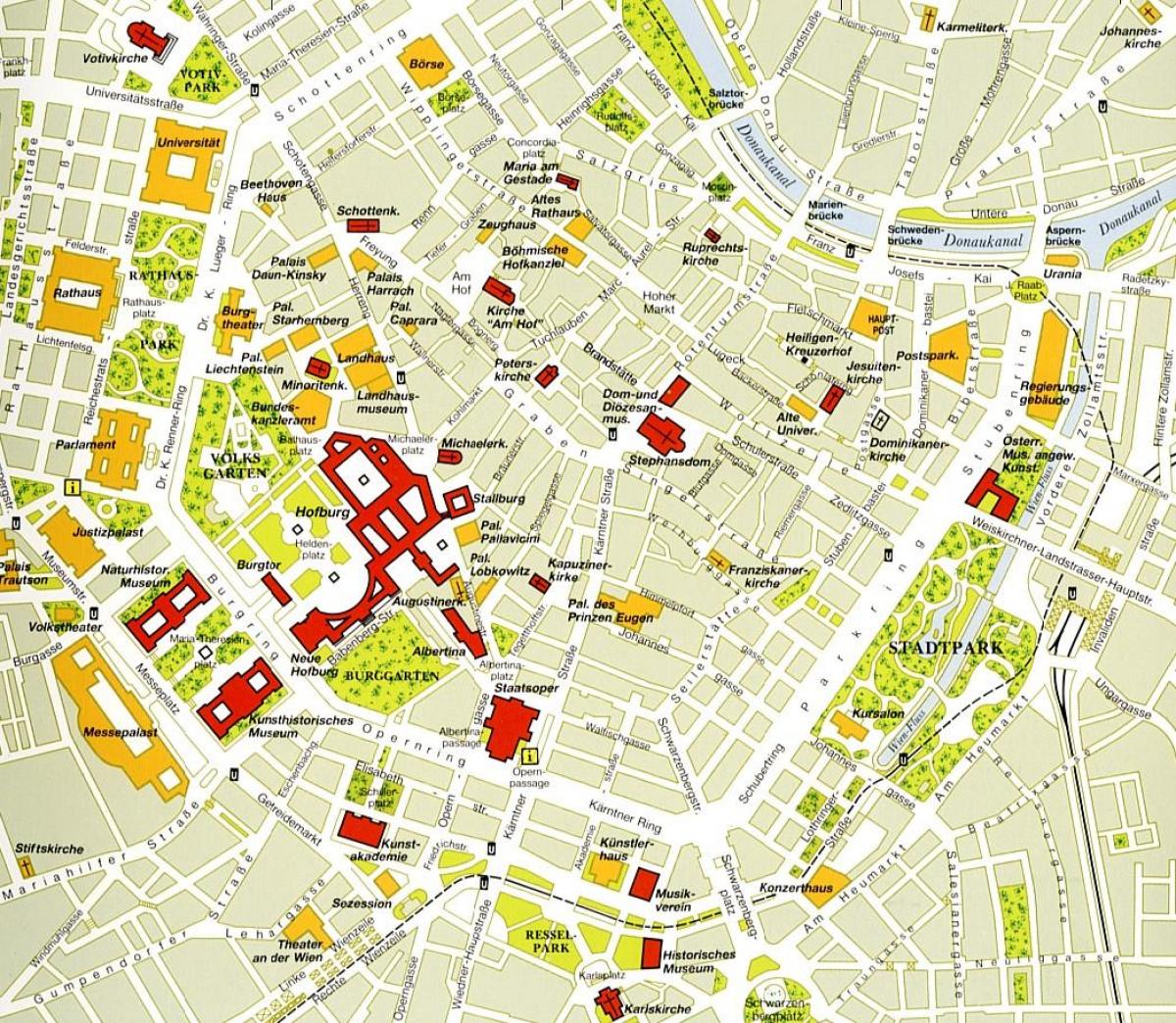 Bécs center térkép