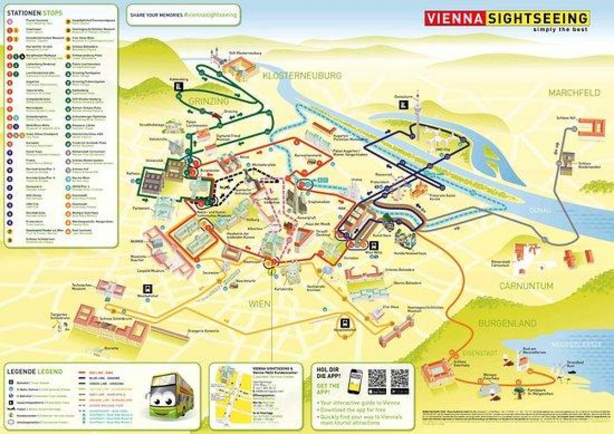 Térkép Bécsi városnéző busz