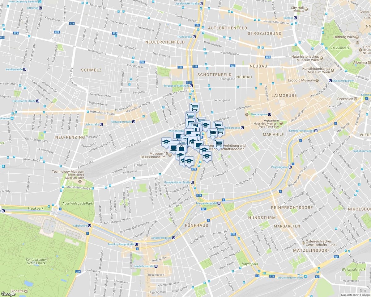 Térkép mariahilferstrasse