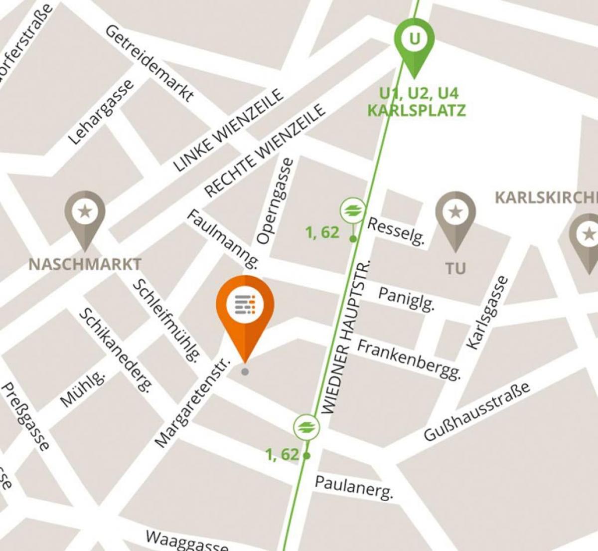 Térkép Bécsi naschmarkt 