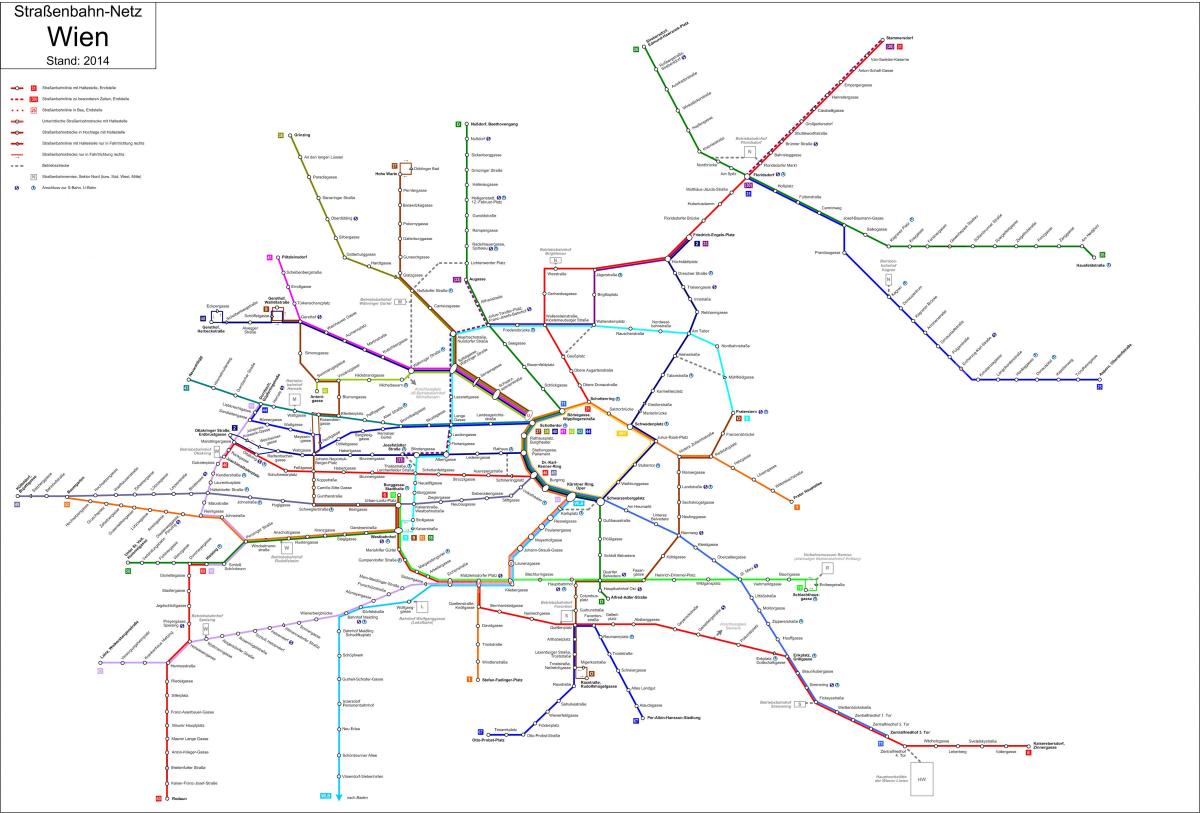 Bécs strassenbahn térkép