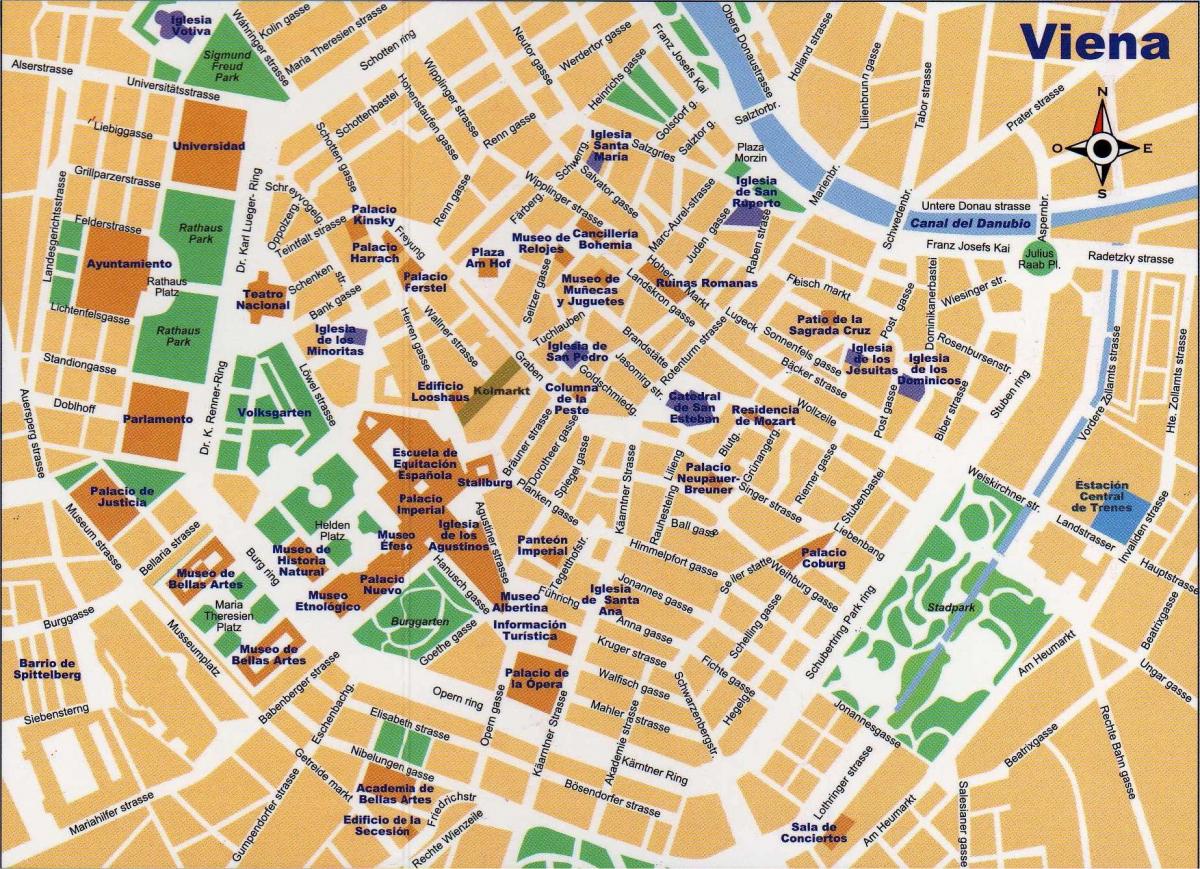 Térkép utcai központi Bécs