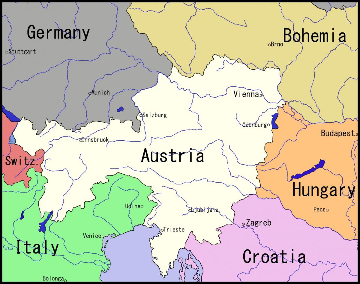 térkép Bécsi, valamint a környező terület