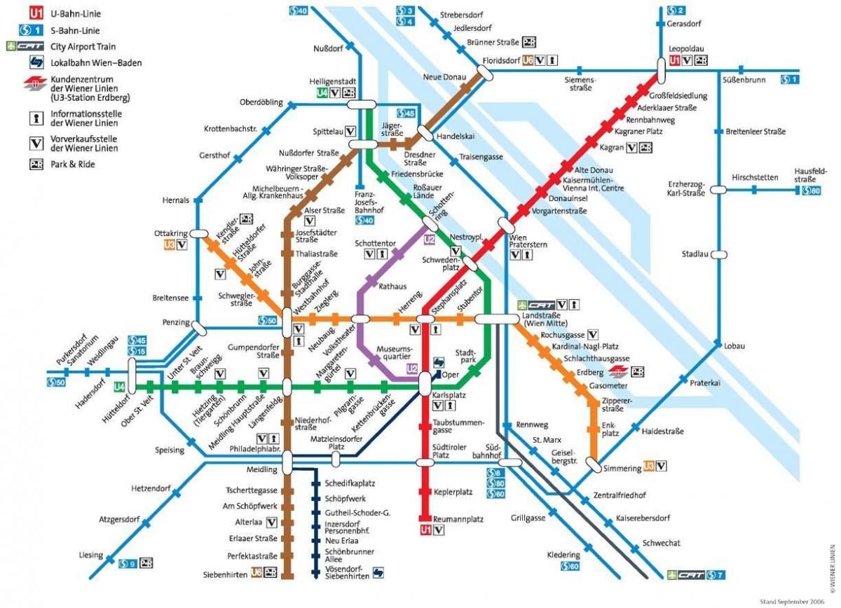 Bécsi metró térkép teljes mérete