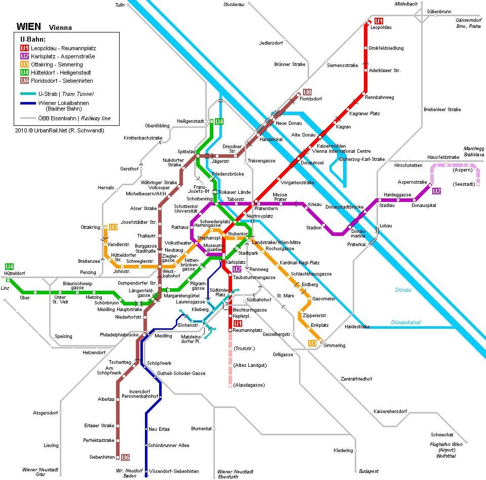 Bécs bahn térkép
