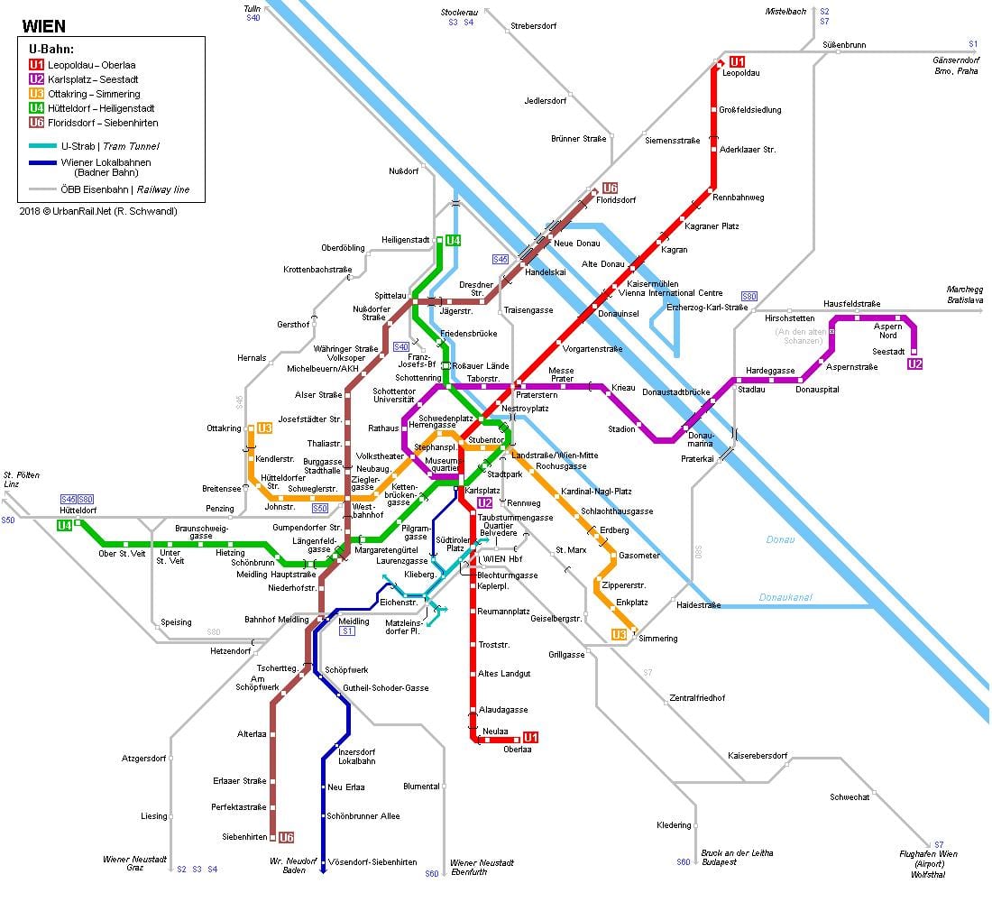 Térkép uban Wien