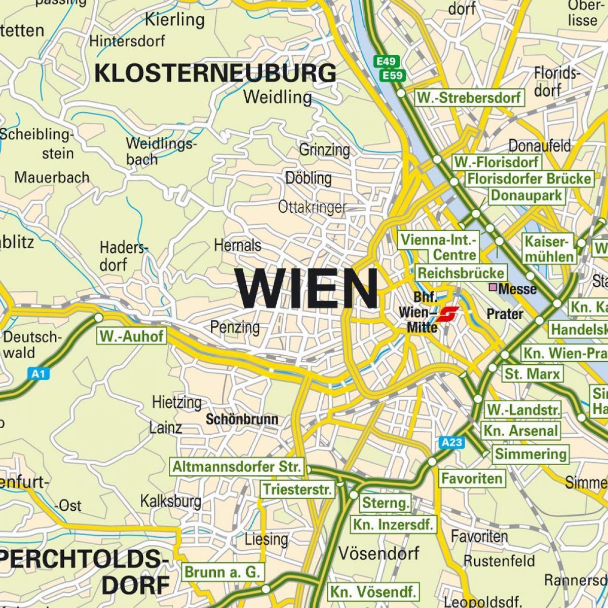 Bécs érdekes pontok térkép