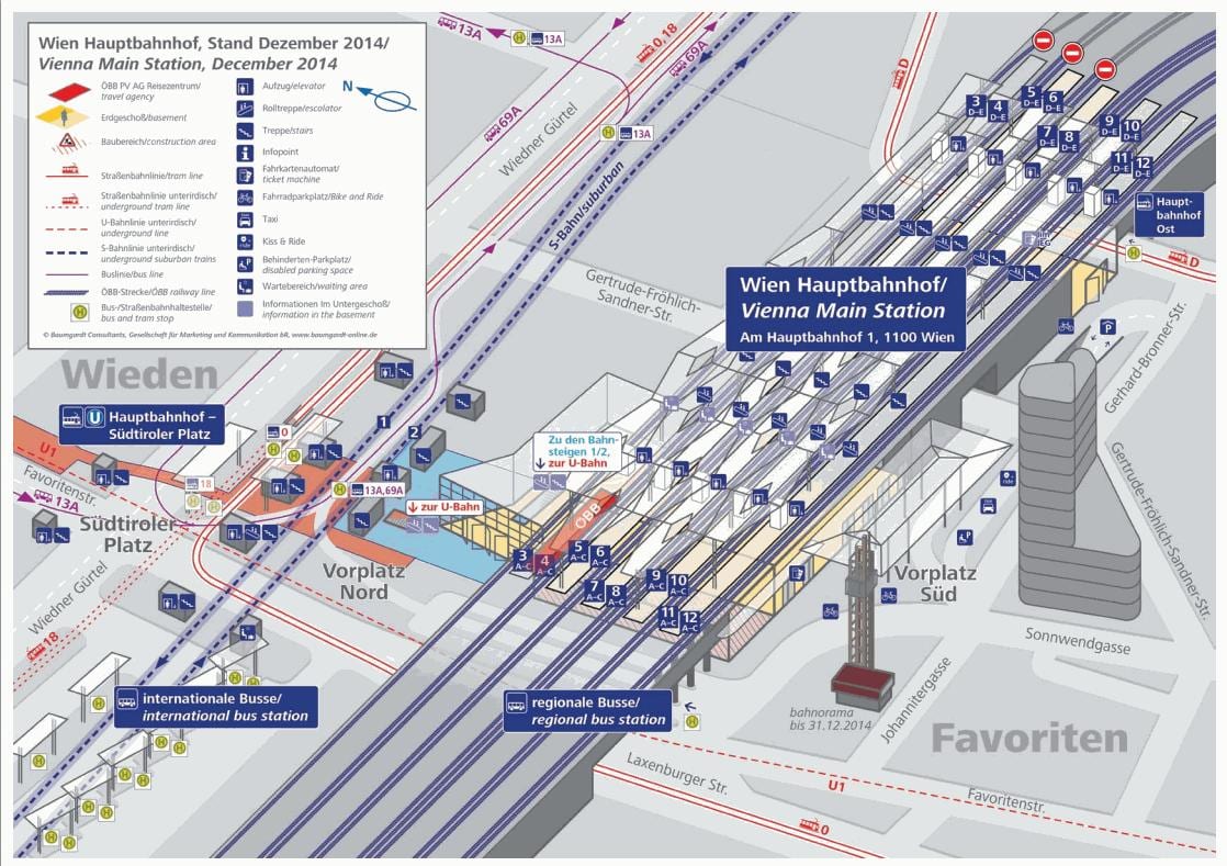 Wien hbf térkép