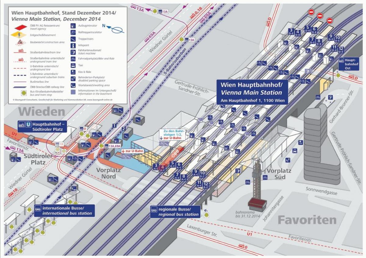 Térkép Wien hbf platform