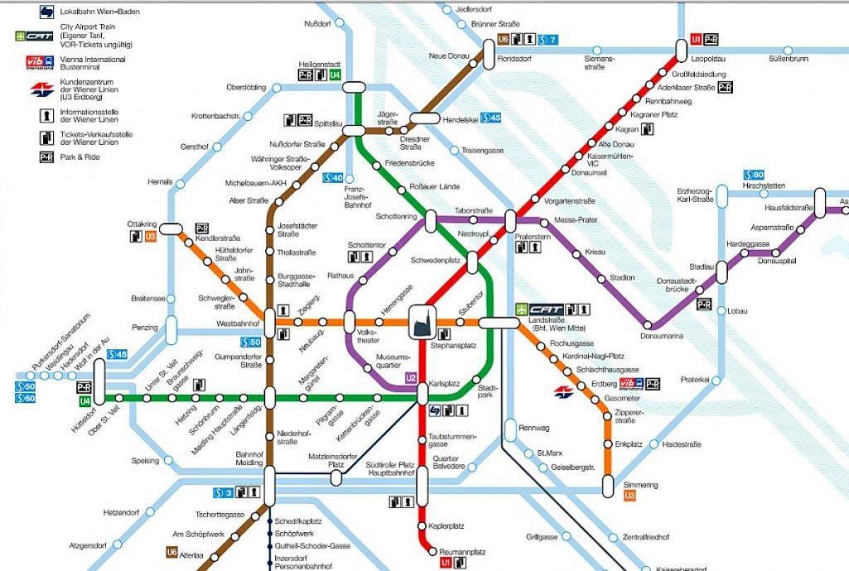 Wien metró térkép
