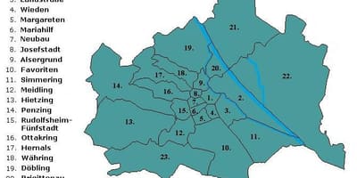 Wien kerületek térkép